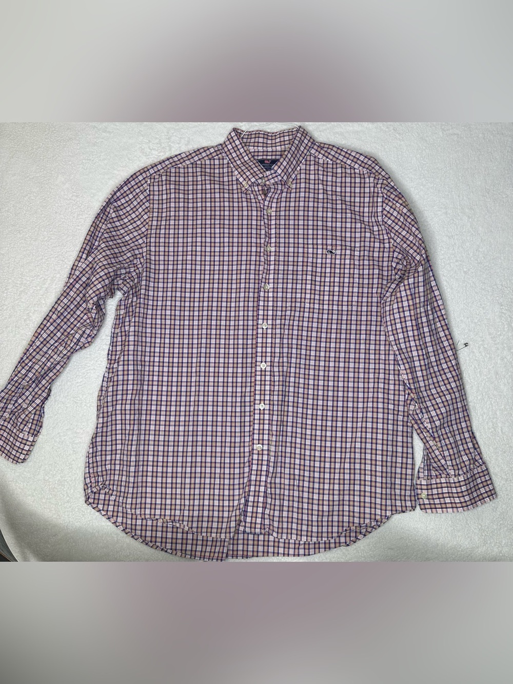 Vineyard Vines XXL Plaid Tucker Shirt Cotton Whale Logo Preppy